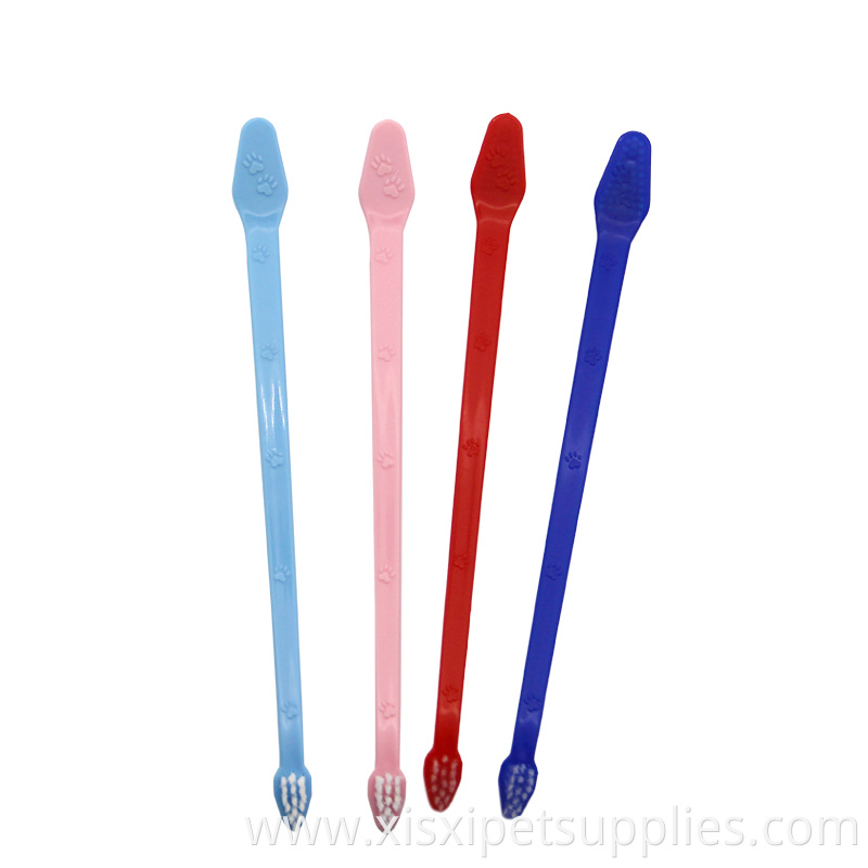 Factory Wholesale LOW MOQ Cheap Big Small Double Heads Pet Cat Dog Toothbrush For Dog